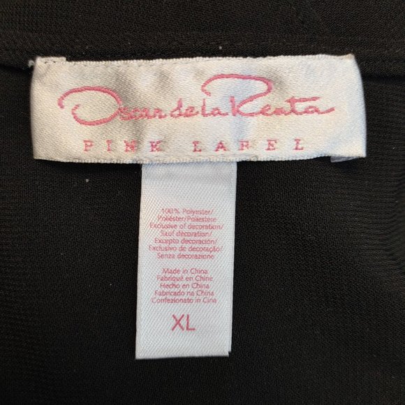 Oscar De Las Renta Pink Label Women's Black/Pink Floral Sleepwear Camisole XL - Picture 3 of 3